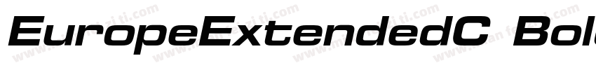 EuropeExtendedC Bold Italic字体转换